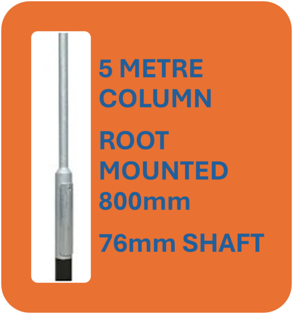5M Galvanised Rooted Street Lamp Post Top/Lighting Column